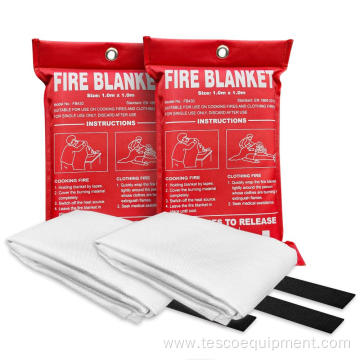 Fireproof Fiberglass 1m 1m with Red fire blanket